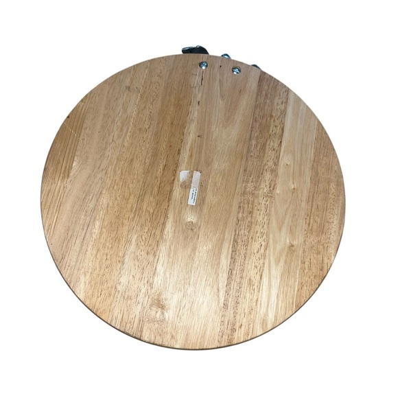 Wooden Cheese Board Silver Grape 15” Round Serving Tray wood charcuterie - Picture 3 of 3